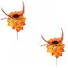 2pc Artificial Sunflower and Maple Leaf Bouquet Autumn Decorative Floral Arrangement for Home Living Room Dining Table Accent Pieces