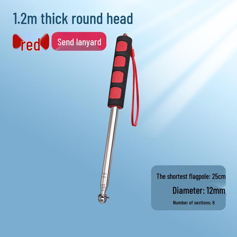 Cabo Telescópico de Aço Inoxidável para Mastro de Bandeira: Guia ao Ar Livre, Comando de Treinador e Bastão Apontador de Ensino