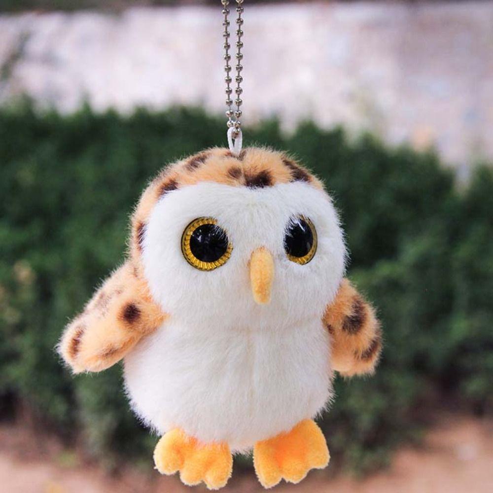 Decoration Owl Plush Pendant Cartoon Owl Doll Plush Bird Doll Keychain  Gift Girlfriend