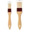 Boao 4 Pieces Natural Bristle Pastry Brush Beech Wooden Handle Basting and BBQ Brushes for Cooking, Butter, Oil, Egg, Marinade, Grilling, Baking,