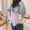 Autumn and Winter New Personalized Plush Soft Five-pointed Star Candy Color Women's Shoulder Messenger Bag Commuter Women's Bag