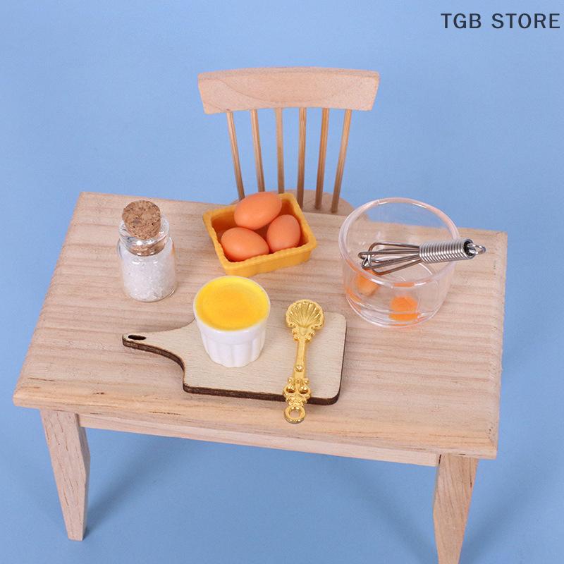 10Pcs Simulation Egg Beater Set Kitchen Decoration 1/12 Dollhouse Miniature Toys Kit Dolls House Accessories