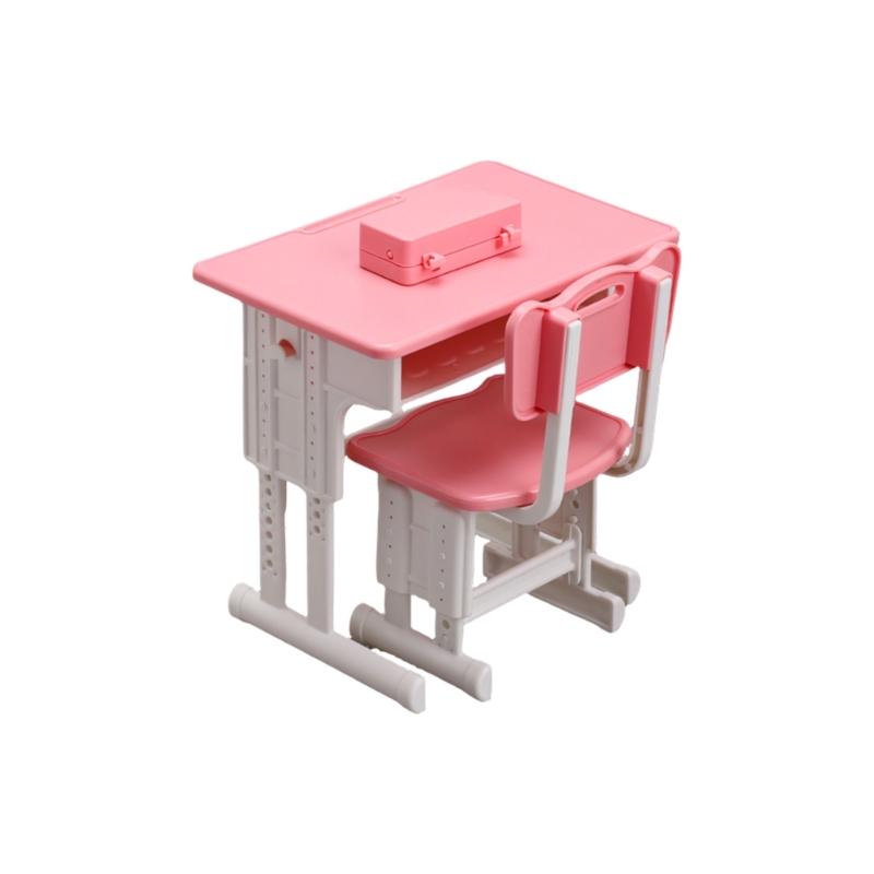 

Easy Assemble 1/12 Scale Miniature Desk Plastic Dollhouses Furniture For Creative Play And Display розовый