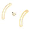 20PCS Brass Recurved Lid Stay Hinges Gold Curved Support Hinge Hinges Lid Support Hinges  Cabinet