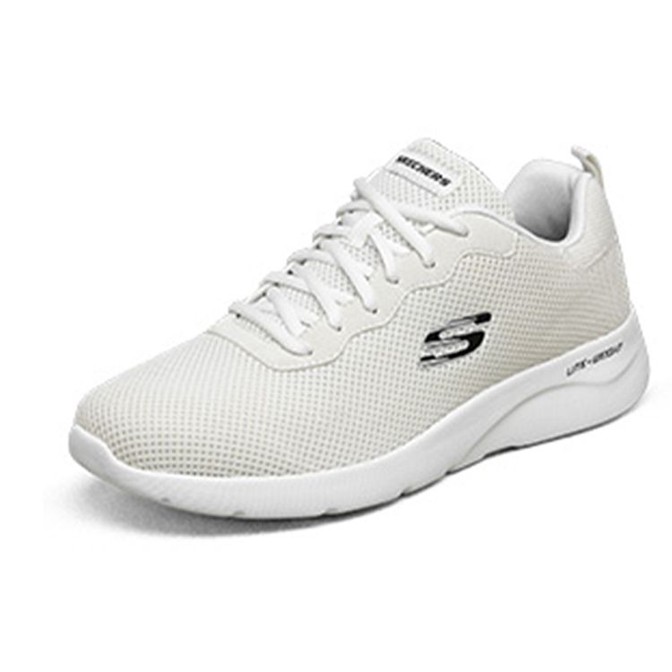 Skechers Dynamight 2.0 Comfortable Fashionable Fabric Low-Top Running Shoes Men Sneakers White 58362-WHT