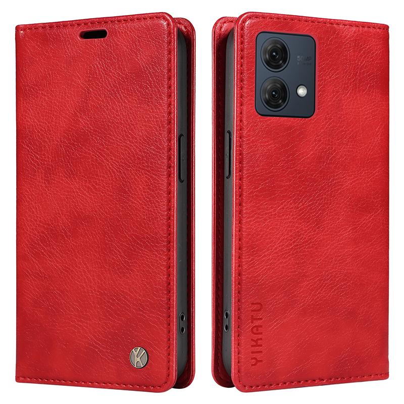 YIKATU YK-006 For Motorola Moto G84 5G Case PU Leather+TPU Litchi Texture Wallet Cover