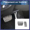 1Set Automatic Footrest Pedals Cover for Mercedes Benz A Class Silver Tone