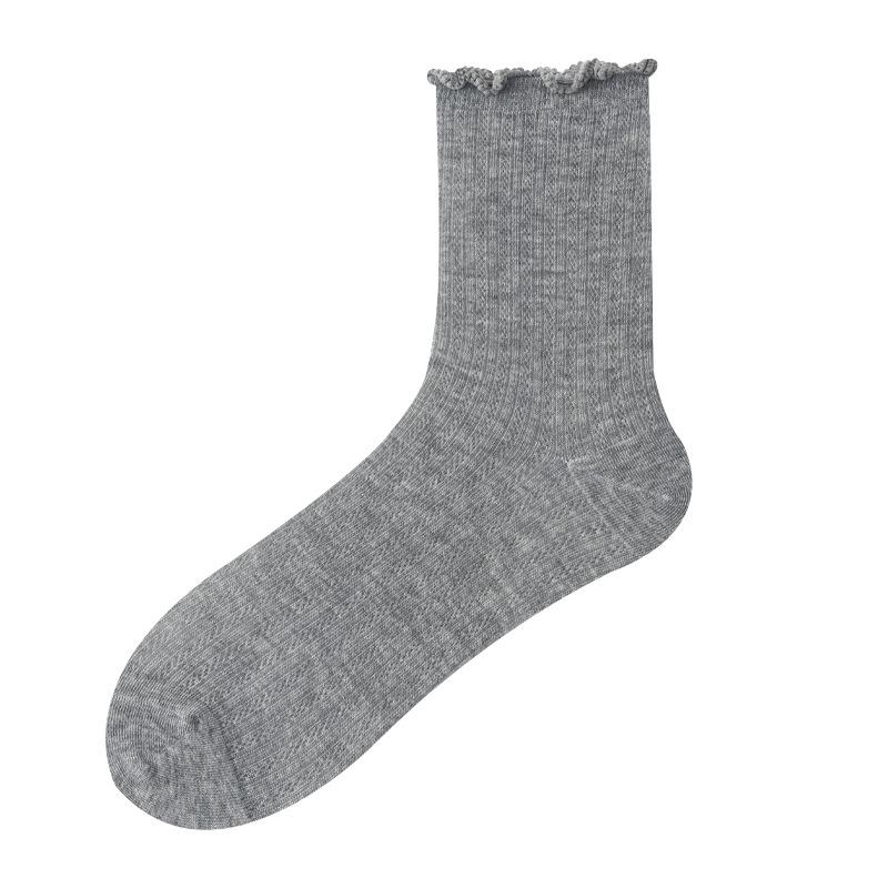 Summer Thin Black Ear-trimmed Socks, Women's Lace Breathable Mesh Breathable Women's Socks, Ballet Style Tube Pile Socks