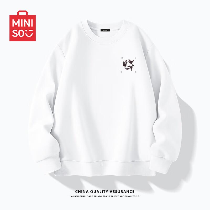 MINISO Men's Chinese Trendy Loose Fit Crewneck Sweatshirt