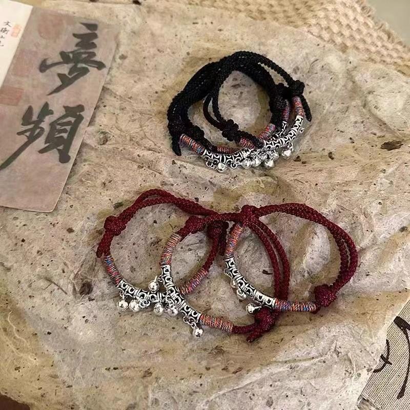 Sophisticated Black Thread Bracelet Artistic Handmade Design Perfect Couples For