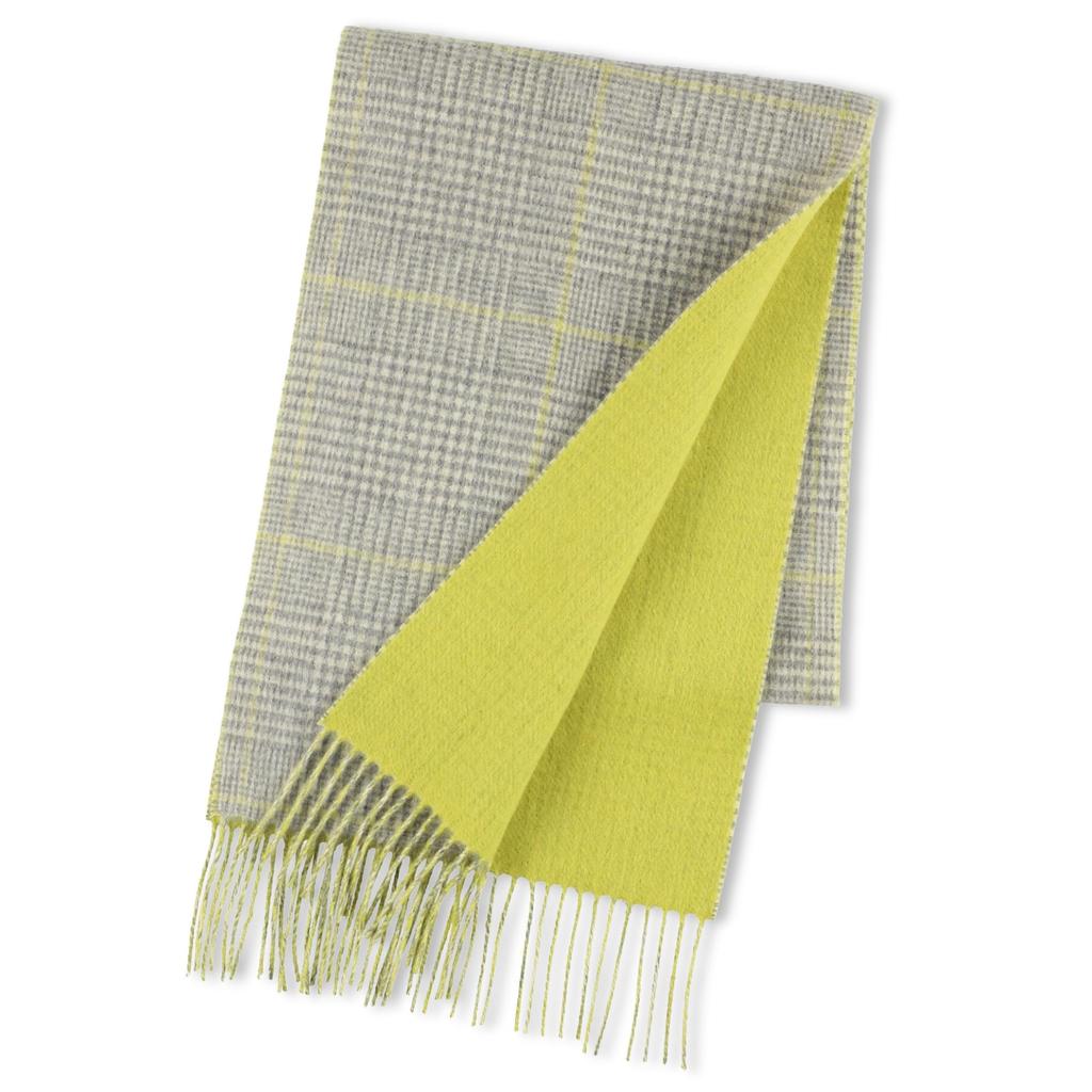 Elensia Cashmere Blend Reversible Scarf for Men and UV Glen 30 x 186 160 13 Colors Gift Idea Women, 98%+ Protection, Check, cm, g, Available, Gray,