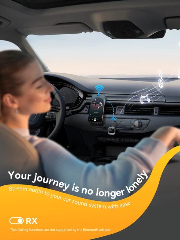 2-IN-1 Bluetooth 5.2 Receiver Transmitter 400mAh AUX Car Adapter With LED Display for Car Music/Hands-Free Calls JR-CB2S