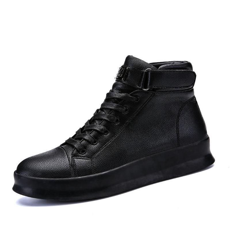 Newest Men Casual Shoes Men Ankle Boots Winter High-Cut Leather Sneakers Platform Skate Running Sport Shoes Boots Footwear
