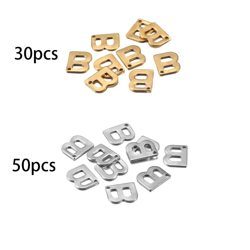 26/50 Stück Edelstahl Gold A-Z Buchstaben Anhänger Alphabet Charms Armband Ohrring für Damen Für DIY Schmuck Anhängerherstellung Zubehör
