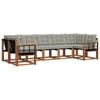 Outdoor Sofa Set with Cushions 7 Pcs Natural and Light Grey