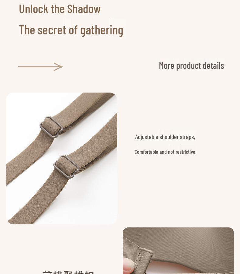 Strapless Front Buckle Bra: Thin, Non-Slip, Half-Cup Design for Small Busts – Seamless and Breathable Tube Top