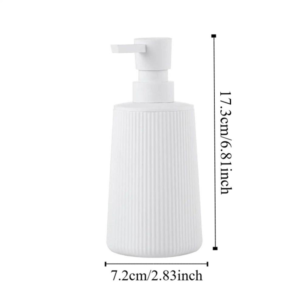Modern Ribbed Handwash Container 380ml Capacity Soap Lotion Bottle Bathroom Use