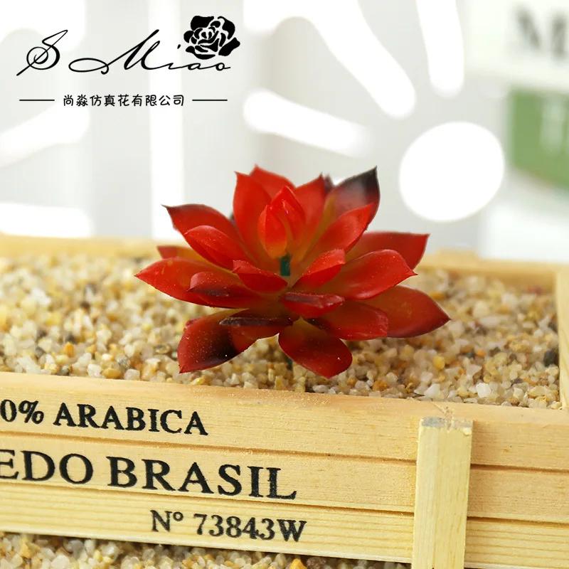 1 st Härliga Konstgjorda Suckulenter Växter för DIY Hem Trädgårdsdekoration Bröllopsväxter Väggblomsterarrangemang Bonsai Falsk Växt