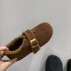 Retro Flat-bottomed Woolen All-inclusive Velvet Women's Autumn and Winter New Warm Cotton Shoes