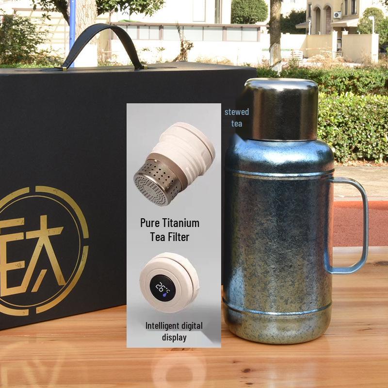 Pure Titanium Insulated Tea & Coffee Pot for Home, Office, and Outdoor Use 1500ML