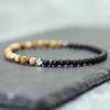 4mm Natural Stone Bracelet Men Hematite Cross Braclet Rice Bead Braslet Homme Boyfriend Gift Bracciale Joias Yoga Jewelry