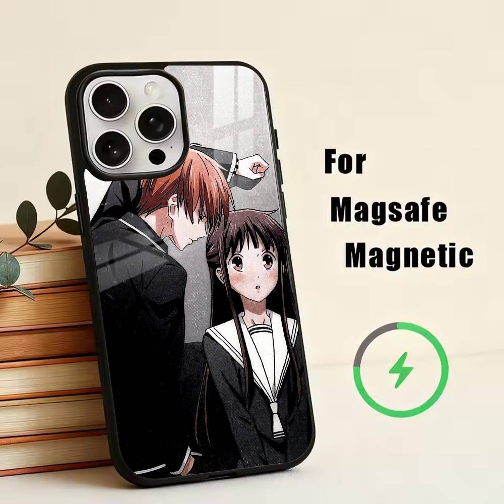 

Anime healing F-Fruits B-Basket Phone Case For iPhone17,16,15,14,13,12,11 Plus,Pro Magnetic with Magsafe Wireless Charging iPhone12PRO