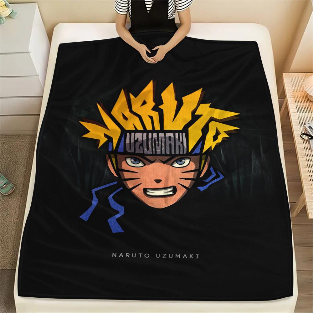Naruto Uzumaki Pattern Flannel Blanket, High Quality Comfortable for All Seasons, Home Decor, Warmth and Comfort, Perfect for Gifts.