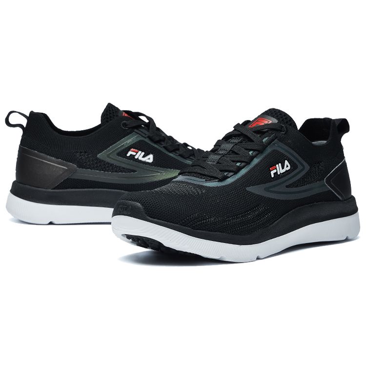 FILA Athletics Fabric Low-Top Marathon Running Shoes Women sneaker Black A12W022107FRA