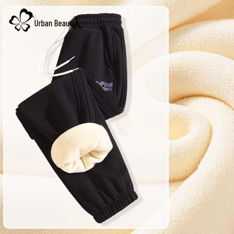 

Женские зимние джоггеры с флисовой подкладкой и высокой посадкой 2025 L