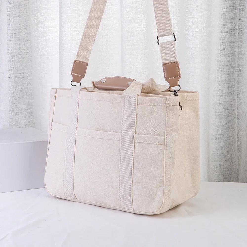 Korean Instagram Mommy Bag Fashionable Multi Functional Mother And Baby One Shoulder Crossbody Bag Canvas Baby Carriage Tote Bag