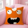 Cartoon Monster'S Eyes Cushion Cover Natural Linen Pillow Case Double-Sided Print Decorative Sofa Pillowcase Home Decor Gift