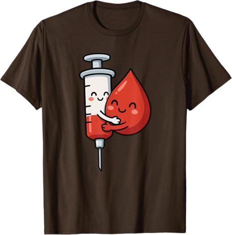 Kawaii Phlebotomist Krankenschwester Humor Blutentnahme Süße Spritze T-Shirt Mädchen Mode Lustig Blutspender Labor Witz Tee Y2k Kunst Pädiatrisch