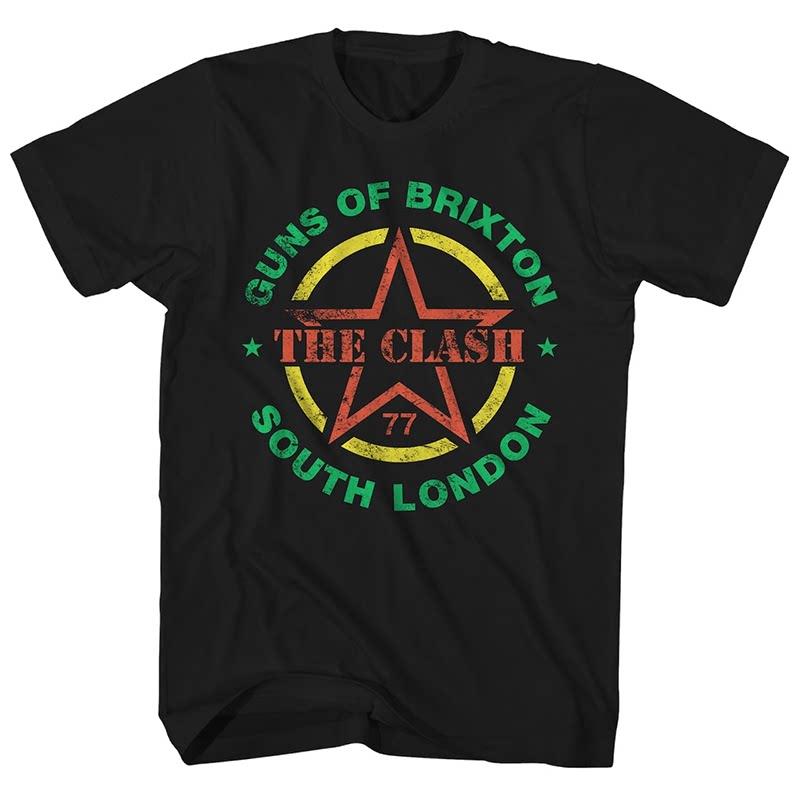 New The Clash Band London Calling Guitarists Guitar Case Rock Band Street Shortsleeved Tshirt