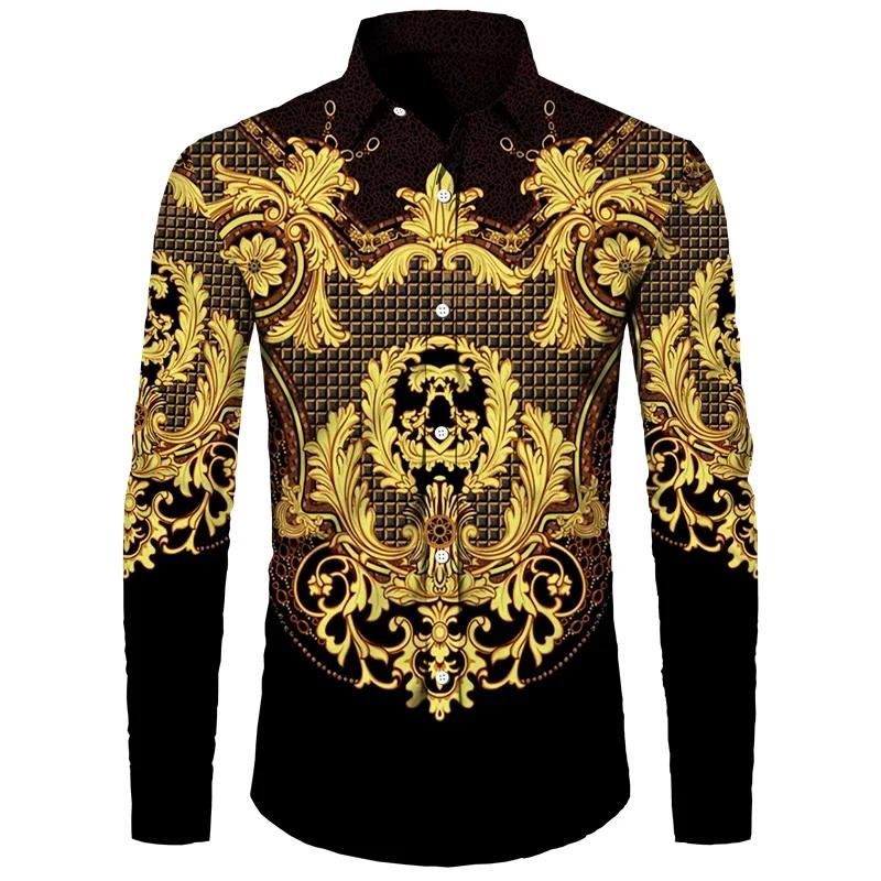 Fashion T-shirt Skull Button Lapel Shirt Men's Elegant Casual Outdoor Button New Designer Design European Size