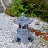 Solar Zen Style Stone Pagoda Lantern for Garden Decoration & Landscape Lighting