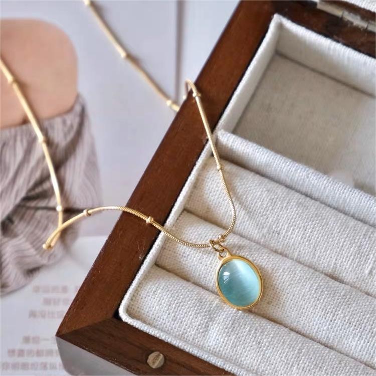 

Модное летнее аквамариновое ожерелье на ключицу - легкий роскошный звездный дизайн, мода 2022 года.