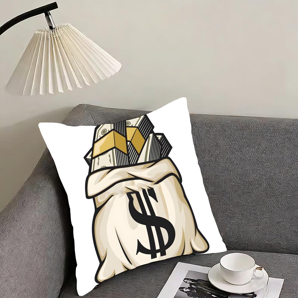 Monopoly Cushion Cover Reversible Plush Pillow Cover – For car, sofa, bedroom, perfect as a gift.