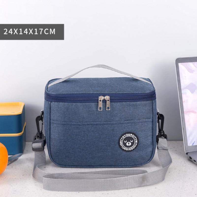 Portable Lunch Bag Thermal Insulated Lunch Box Tote Cooler Handbag Waterproof Backpack Bento Pouch Company Food Storage Bags A3