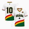 Heren Dames GHANA Print Zomer Grafisch T-shirt Jerseys Grote Maten Sport T-shirt V-hals Korte Mouw T-shirt Voetbalfans