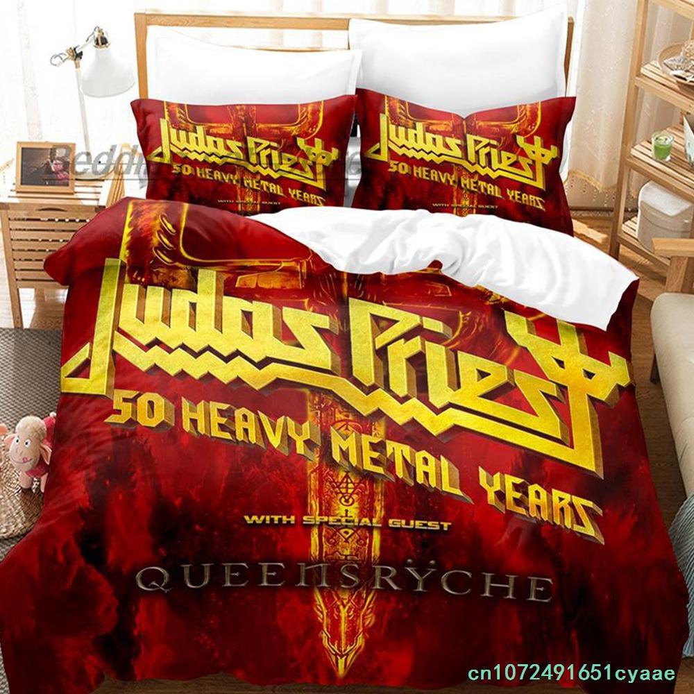 Judas Priest Bedding Set Single Twin Full Queen King Size Bed Set Aldult Kid Bedroom Duvetcover Sets 3D Print Bed Sheet Set