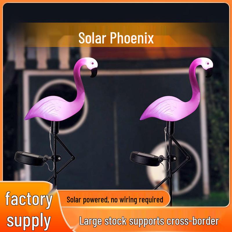 LED Solar Flamingo Garden Light - Outdoor Decorative Stake for Courtyard
