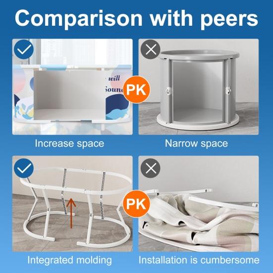 45" Stor Hopfällbar Badkar Extra Stor Hopfällbar Badkar med Plastram Fristående Omgivning Hopfällbar Badkar Familj SPA Blötläggningskar