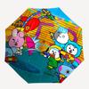 1pc BT21 Characters Outdoor Umbrella - Automatic Opening/Closing, Portable 3-Fold Design with 8-Bone Iron Frame - Perfect Gift for Fans, Traveler