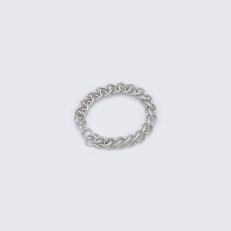 BONBEAU Alan double chain silver ring Alan double chain silver 925 bold ring