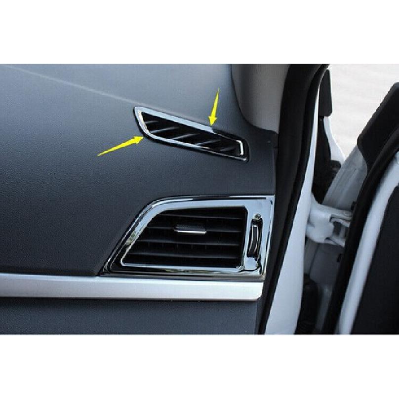 Steel Black Dashboard Side Vent Overlay Cover 2PCS For Hyundai Elantra 2017-