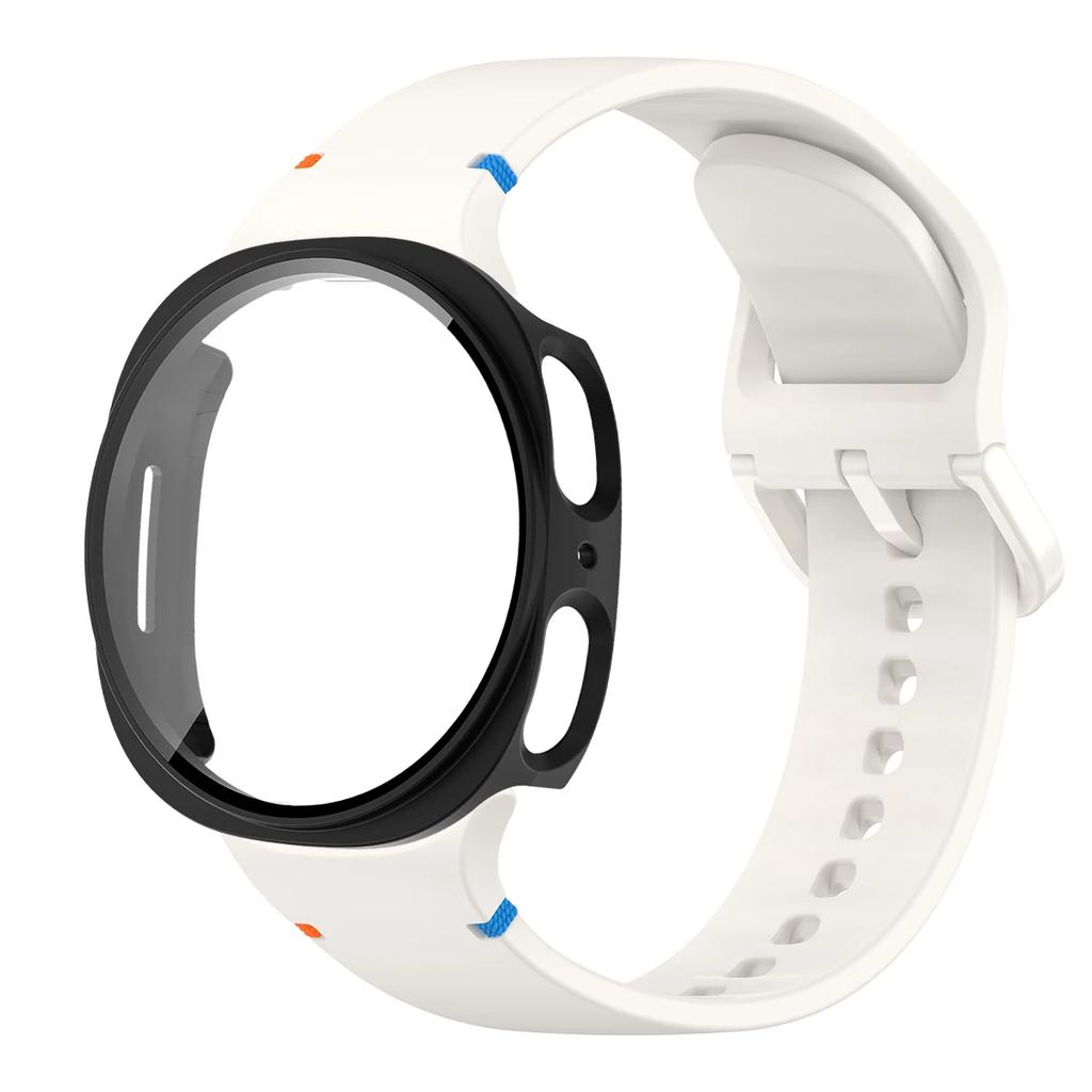 NEW Case+Silicone Strap For Samxung Galaxy Watch 8 40mm 44mm Smart Watch Bracelet Original WristBand PC Protector Watch8 Cover