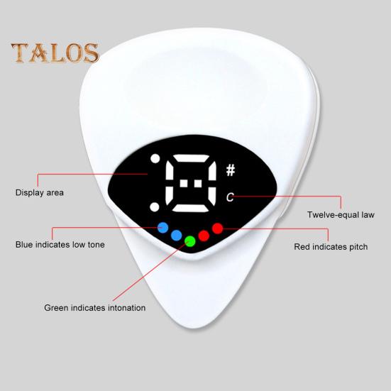 2v1 kytarová ladička a kytarové trsátko Digitální kytarové trsátko s LED displejem