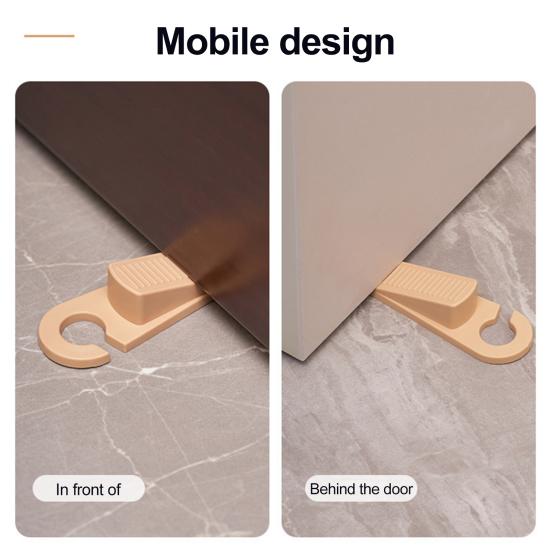 Yousheng 2Pcs Door Stoppers Wear Resistant Non-Slip Design Universal Easy to Install Home Safety Shock-Absorbent Door Wedge