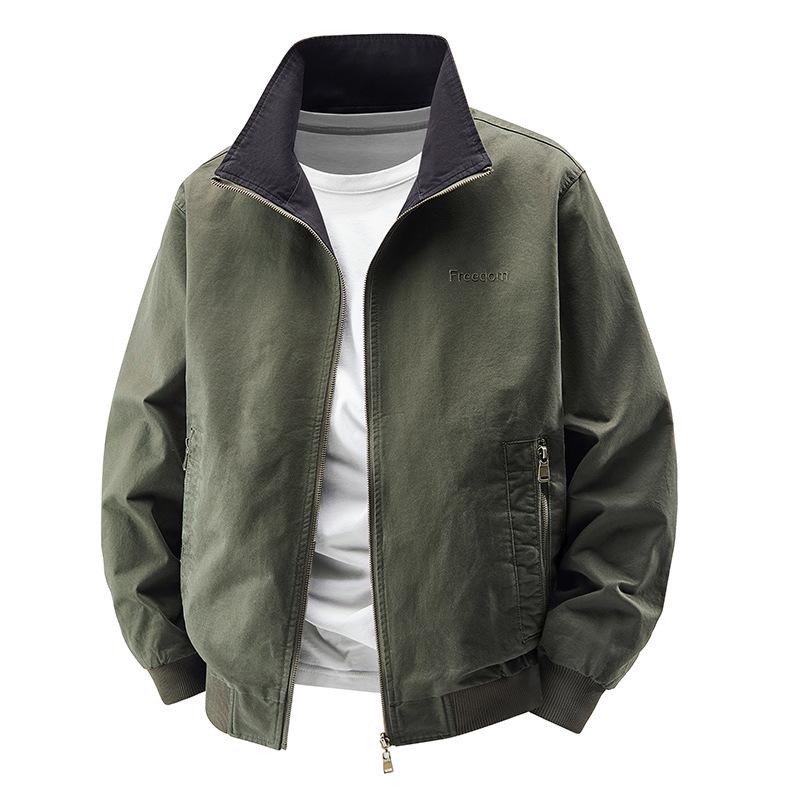Reversible Men's Bomber Jacket - Spring/Autumn Fashion Casual Flight Suit