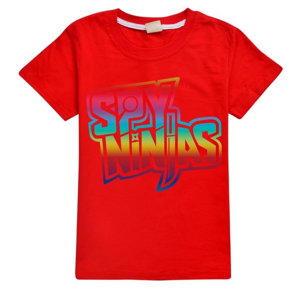 

SPY NINJA Summer Cotton Tshirts Kids Cosplay Top Short Sleeve T-shirt Girls Clothes for Boys Tee Costumes Kawaii Christmas Shirt 160
